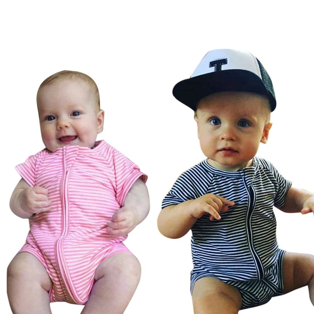 Nueva Llegada Color Bebe Recien Nacido Gemelos Ninos Ninas De Cremallera Mameluco Mono Ropa De Manga Corta Lindo Jumelle Bebes Zipper Romper Baby Boy Girlrompers Rompers Aliexpress