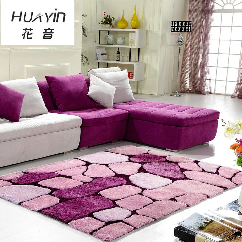 Living Room Carpet Bedroom Sofa Area Rug Coffee Table Bath Mat European Modern High-end Cobblestone Rugs and Carpets Red Yellow