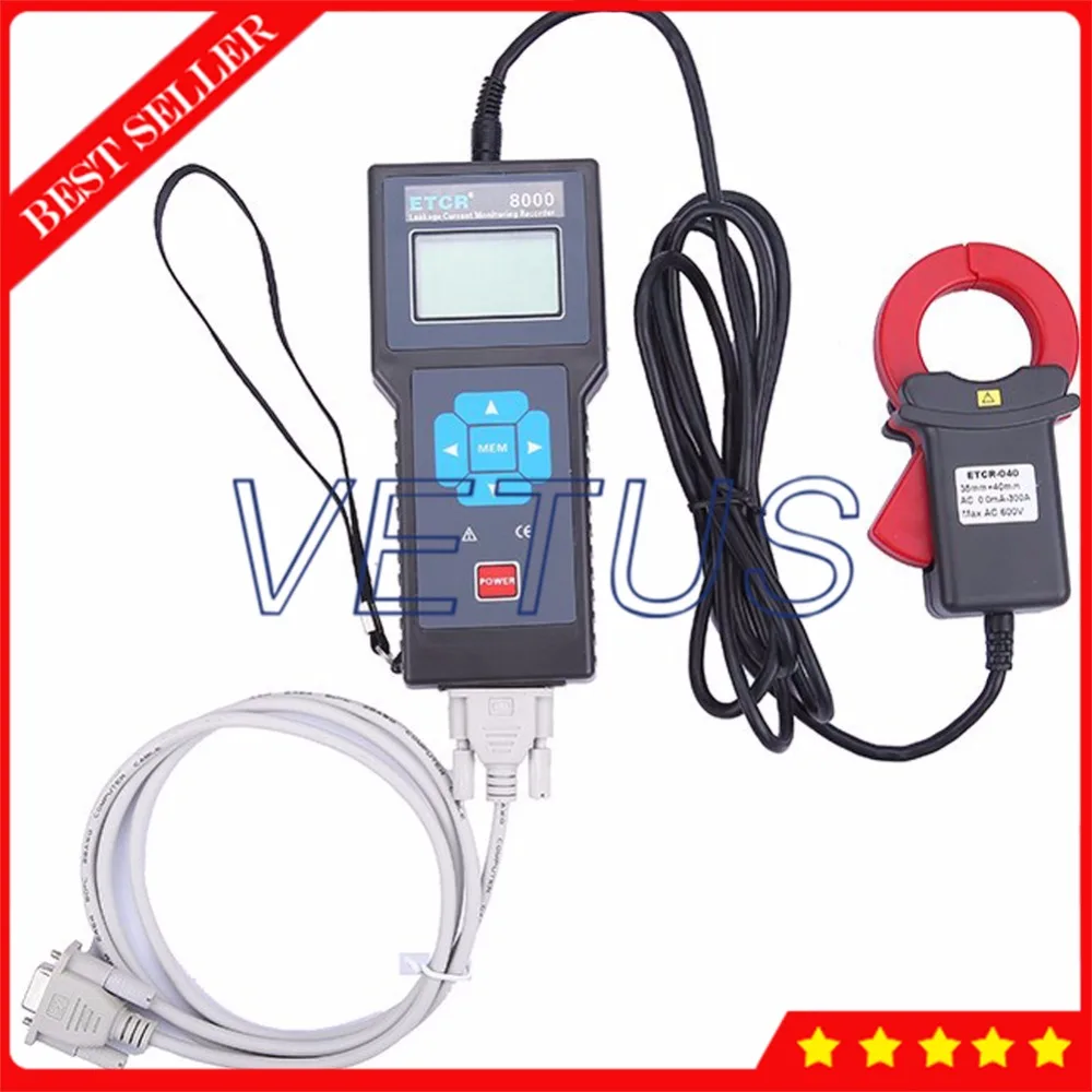 ETCR8000 AC Leakage Current Meter Measurement with monitor digital