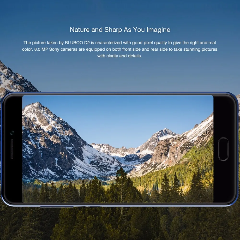 BLUBOO D2 смартфон с 5 2 дюймовым дисплеем четырёхъядерным процессором MTK6580A ОЗУ 1 ГБ
