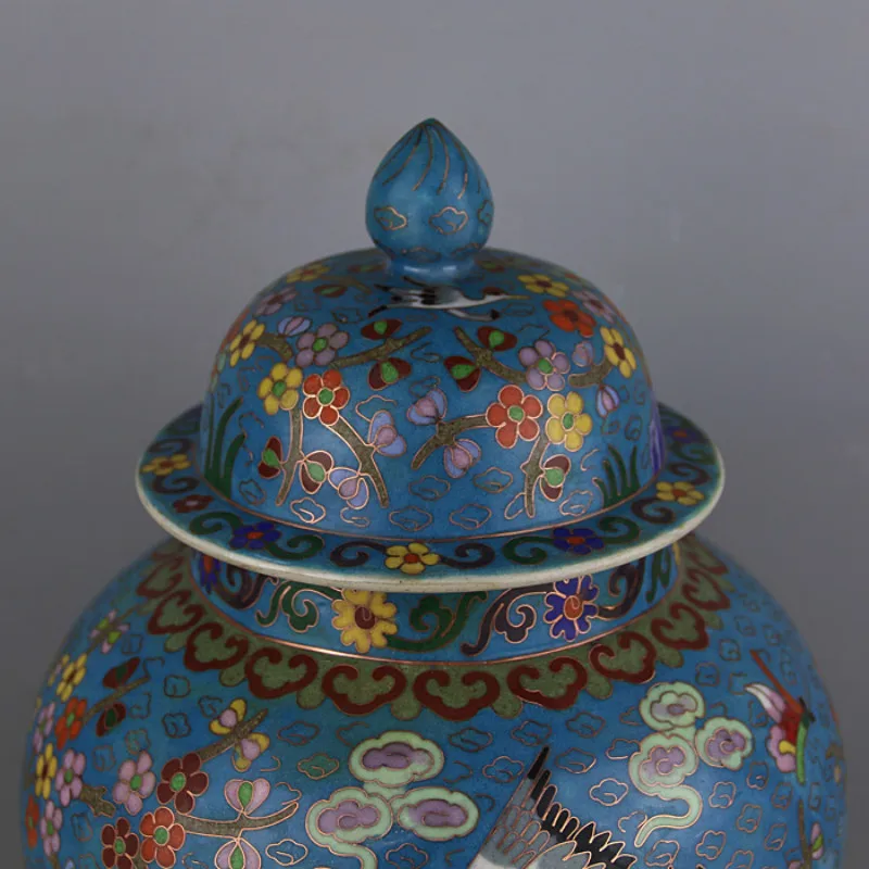Qing Dynasty Qian длинная эмалированная филигрань ручной работы цветы для птиц Античная