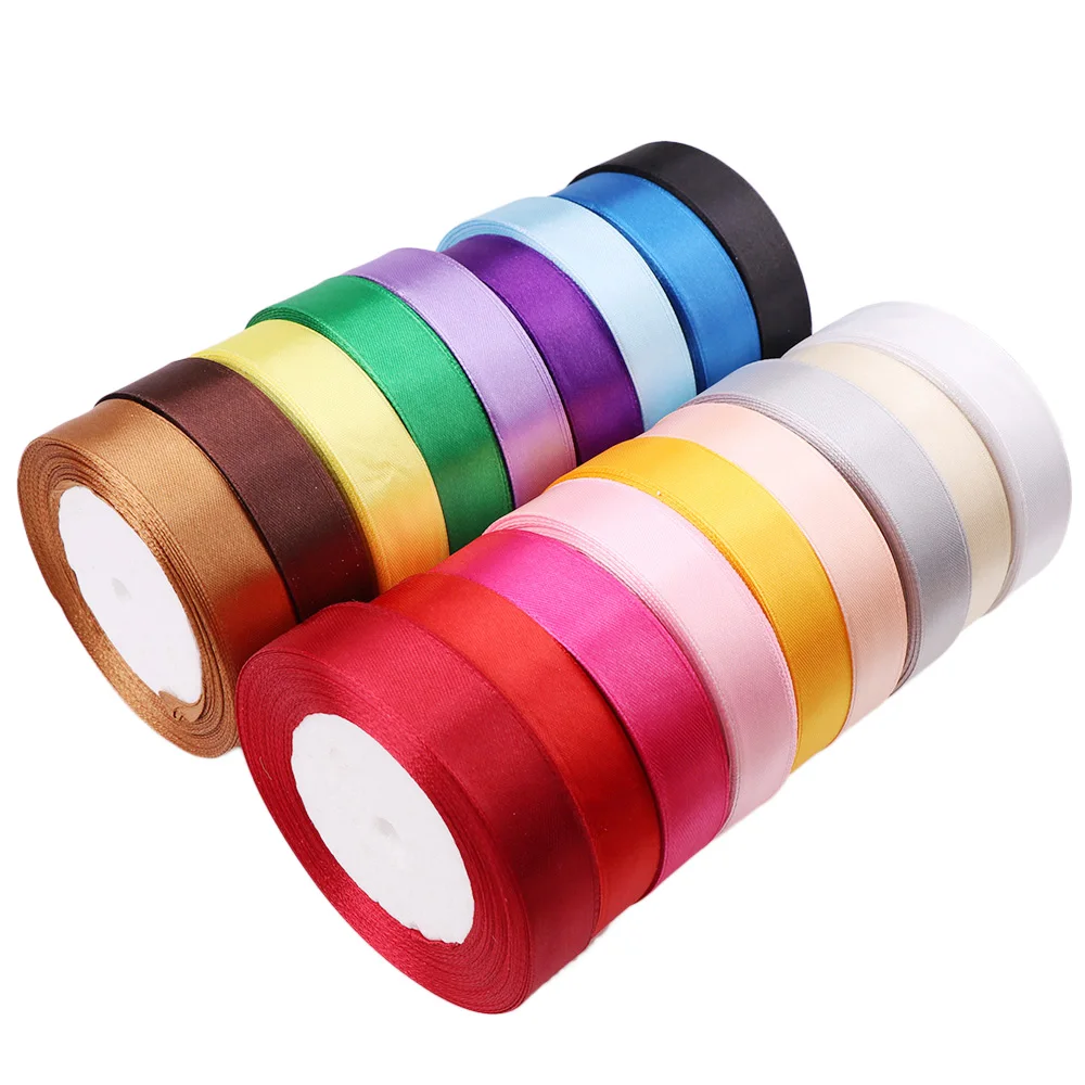 20mm 25yard/Roll Silk Organza Polyester Ribbon For Sewing Wedding Party