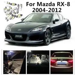 Круговой 8 шт белый автомобиль Светодиодный лампочки интерьер посылка Комплект для Mazda RX-8 2004-2012 Потолочные плафоны