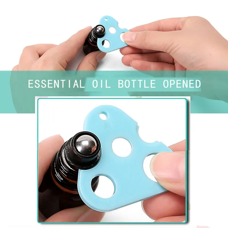 

1PC Triangle Essential Oil Opener Key Tool Remover for Roller Balls and Caps Bottles Plastic Opener Roller Bottle Corkscrew Tool
