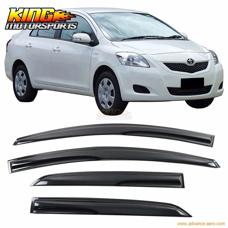 Для 2007-2011 Toyota Yaris Smoke Aero JDM ветровые дефлекторы палки на окна Козырьки США Внутренние