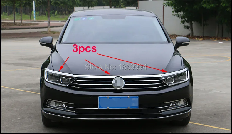 

for 2017 2018 2019 VW Passat B8 sedan/Alltrack/Variant FRONT HOOD BONNET GRILL LIP MOLDING COVER TRIM BAR GARNISH MESH