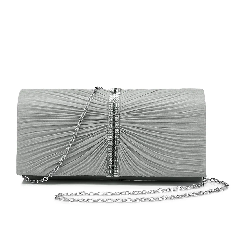 Najtaniej LOVEVOOK marka moda kopertówka wieczorowa damska torebki damskie crossbody z koralikami plisowana miękka nowa torebka klips do pieniędzy do portfela