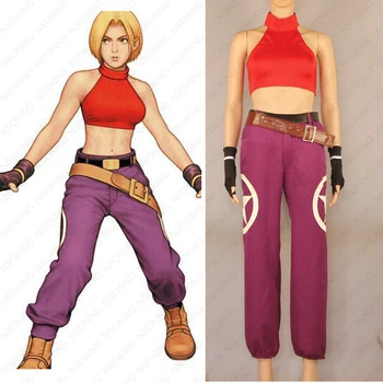 

Anime KOF The King of Fighters Blue Mary Cosplay JOINT CRUSHER Costume Custom-made