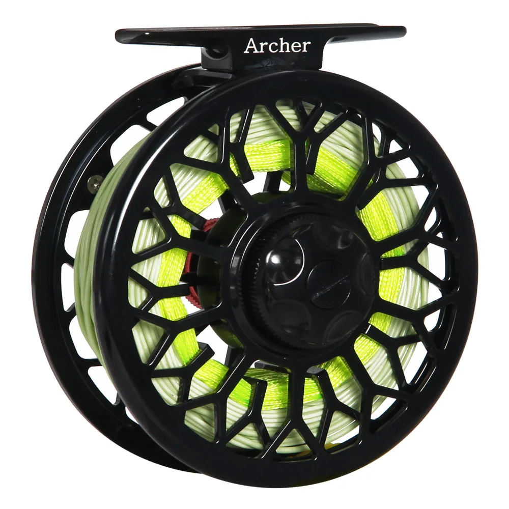 

Angler Dream 3/4 5/6 7/8 WT Fly Fishing Reel Combo CNC Machine Cut Large Arbor Full Metal Aluminum Fly Reel with Fly Lines