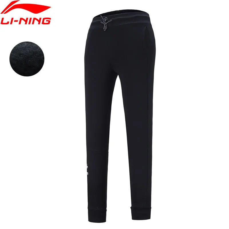 

Li-Ning Women The Trend Sweat Pants Regular Fit 62%Cotton 38%Polyester Warm Fleece LiNing Sports Pants Trousers AKLN698 COND18