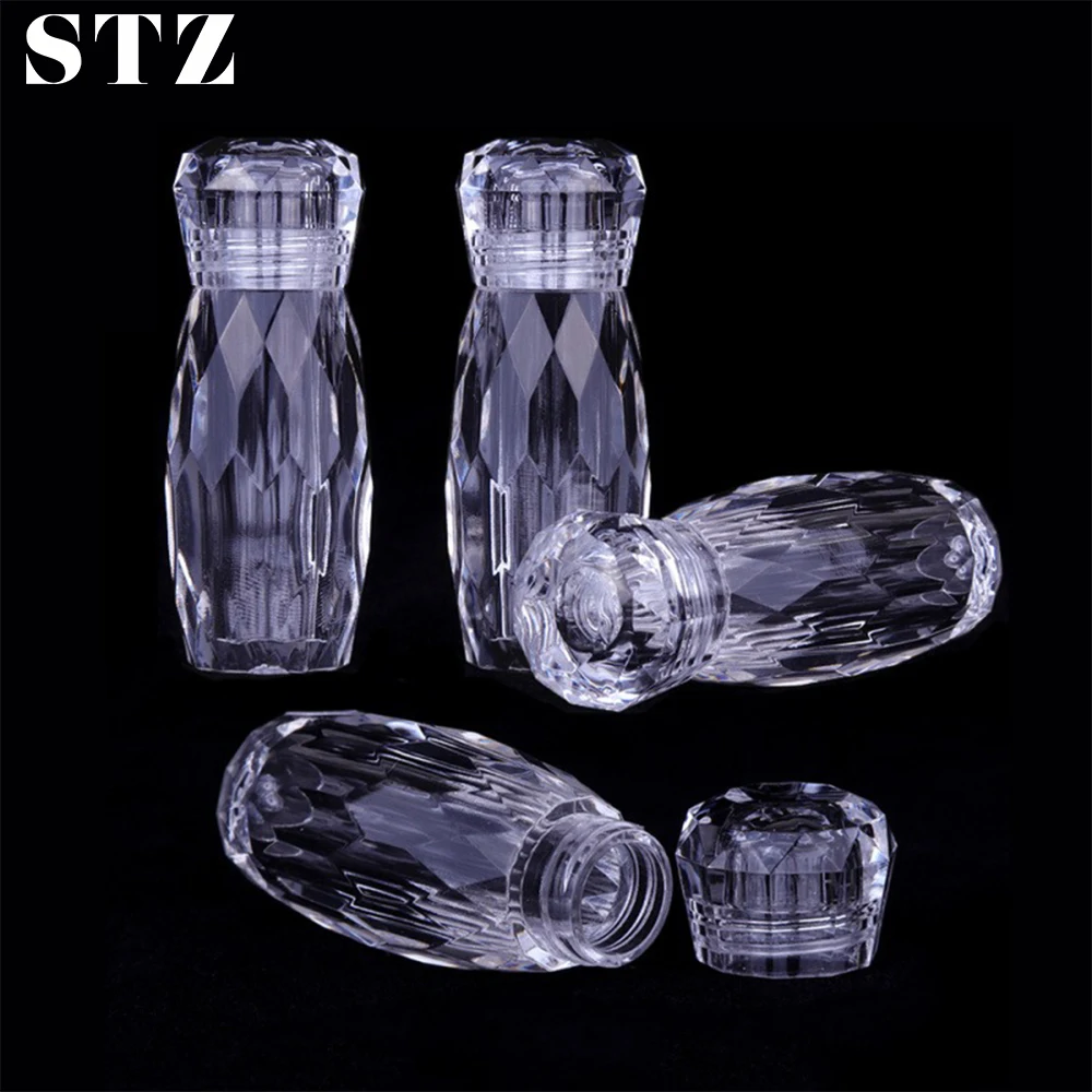 

STZ 6pcs/Lot Acrylic Nail Rhinestone Bottle Storage Box Nail Art Glitter Beads Container Display Holder Decoration Tools #063