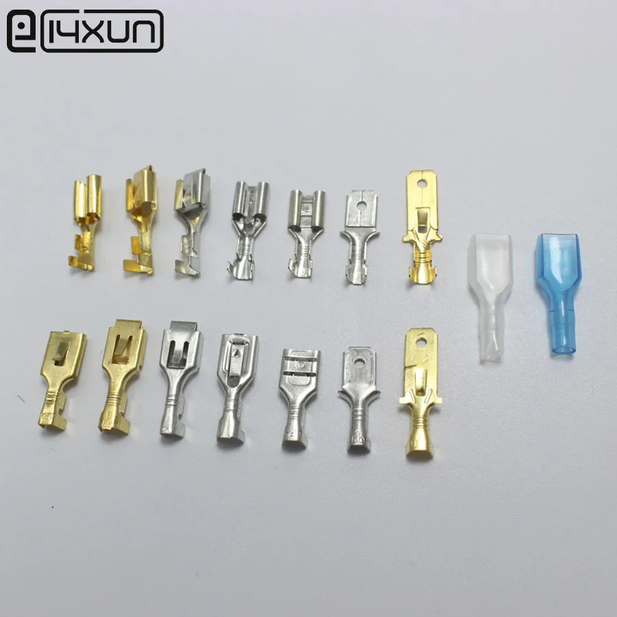 50pcs 6.3mm Male Female Crimp terminal Connectors,Automotive Connector Spade Terminalin