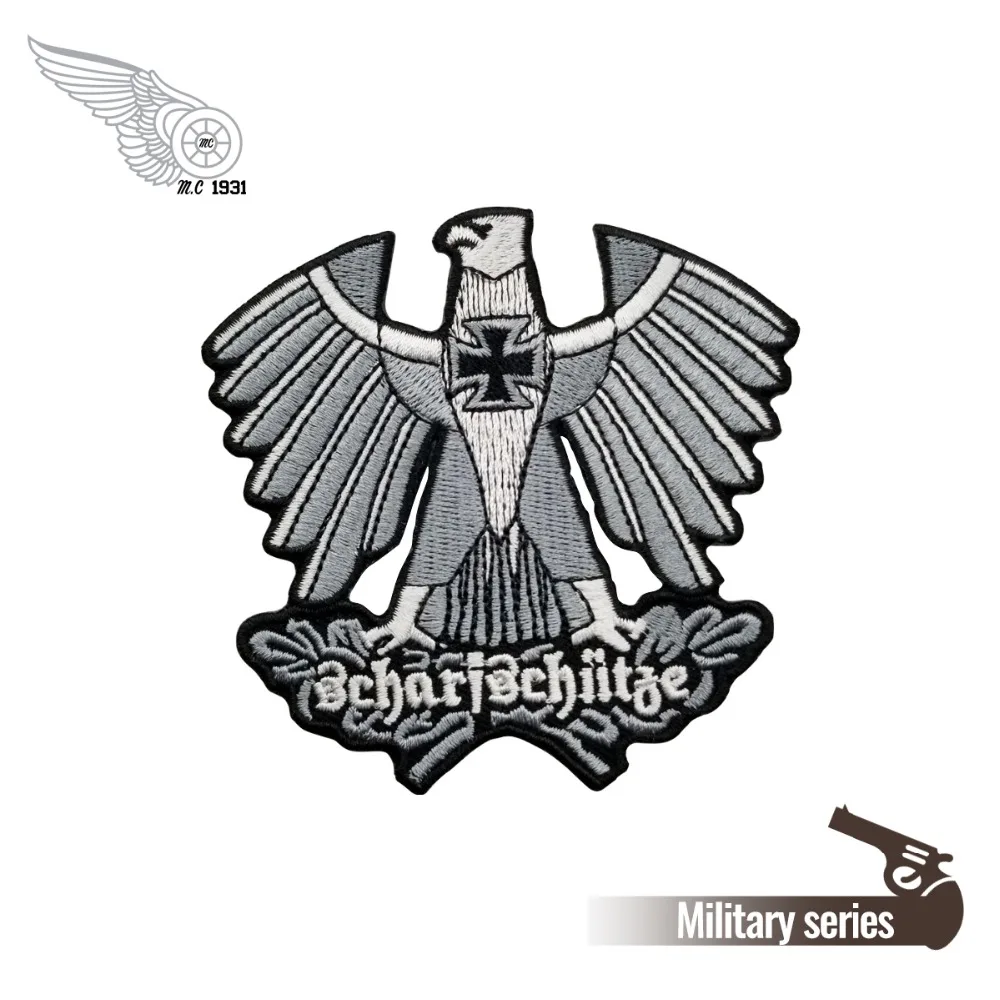 

An eagle of the cross military patch cool applique custom biker front embroider iron on Christ patch cloth stickers