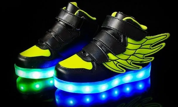 LED дети корзина Chaussure Enfant GARCON Повседневное Обувь для мальчиков Освещение Обувь для девочек FILLE детская Обувь с подсветкой