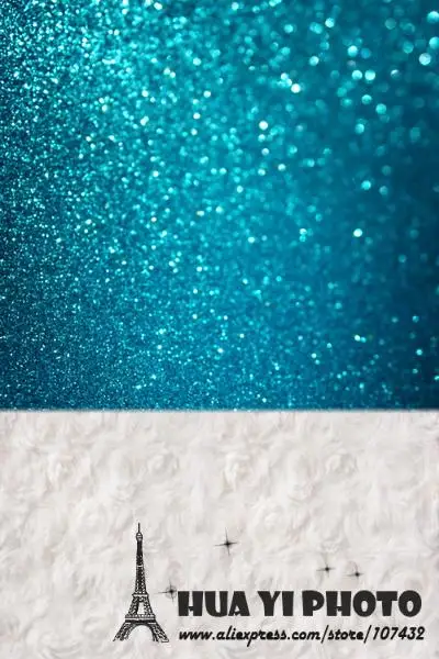 

turquoise photography backdrop Art fabric newborn&pet photography studio background glitter bokeh wallpaper D-7255