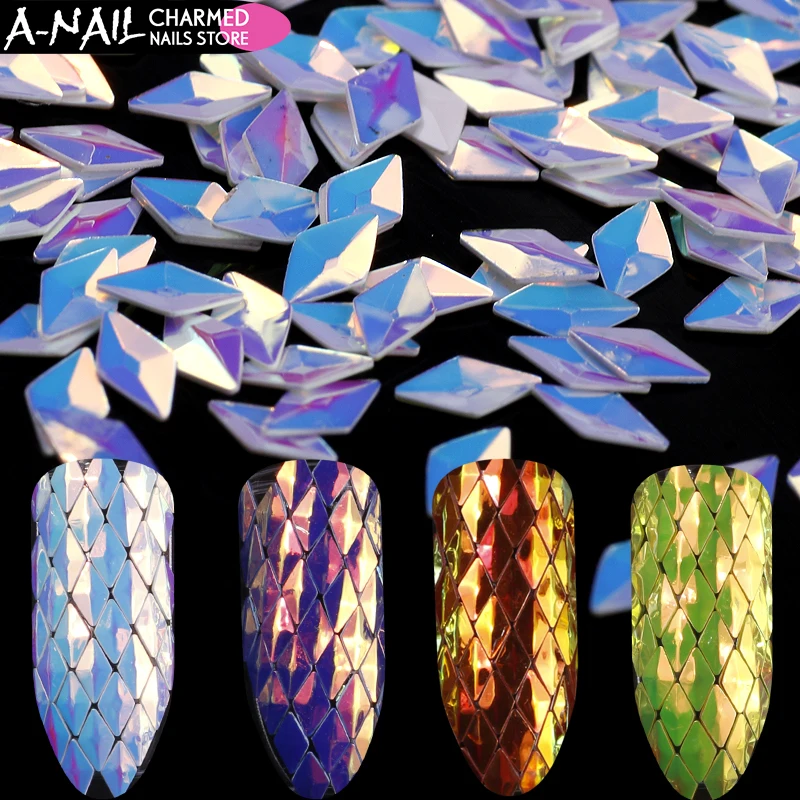 A-Nail 12 сеток/набор Хамелеон AB Цвет ногтей блестки ромбовидный цвет яркий