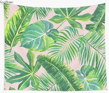 

Blush pink tropical ferns Wall Tapestry Cover Beach Towel Throw Blanket Picnic Yoga Mat Home Decoration