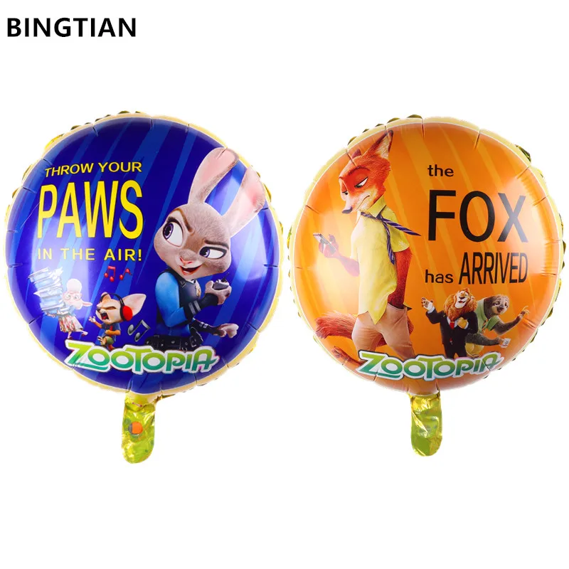 Дизайнерские фольгированные гелиевые шары BINGTIAN Zootopia воздушные для дня рождения