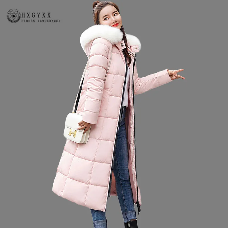 

Winter Jacket Women Long Parka Female Fake Fur Collar Hooded Quilted Coat Warm Thick Plus SizeCotton-padded Outwear 2019 Okd326