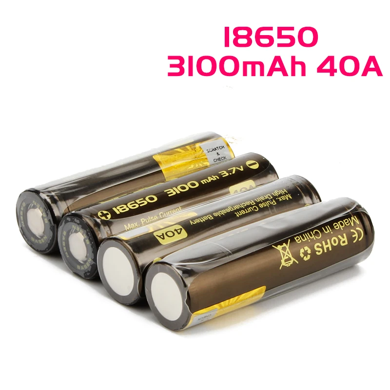 3100 4pcs 4 Basen rechargeable Batteries 18650 4Pcs 18650 Rechargeable Battery Protected 18650 Vape