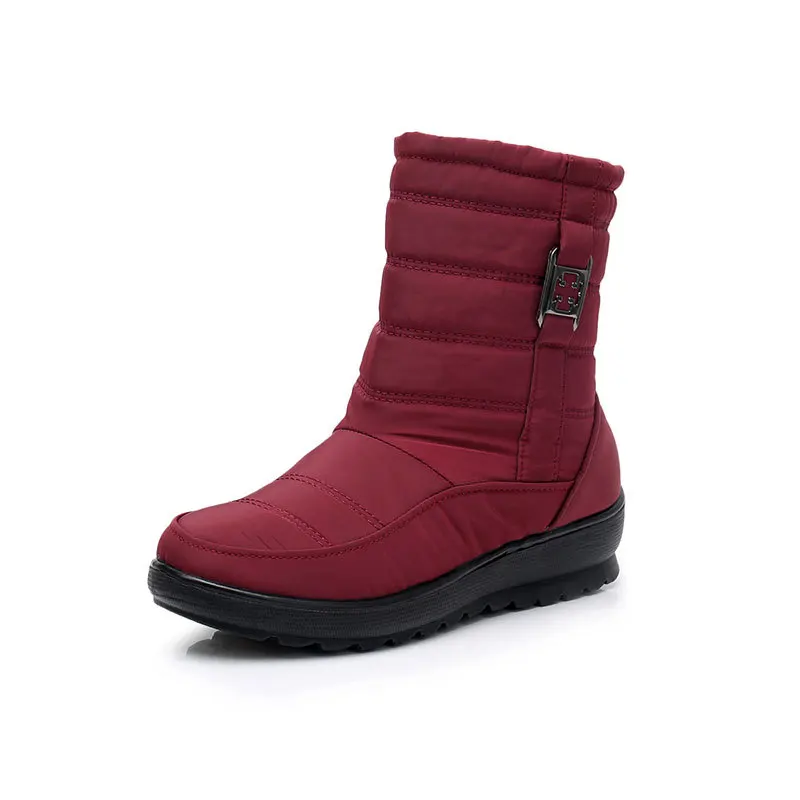 

Winter 2019 Waterproof Snowshoe Slip-proof Warm Cow Tendon Sole Mothers Cotton Boots Plus Velvet Warm Boots Large Boots
