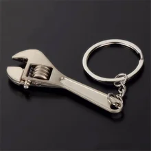 Мини инструменты брелок с гаечным ключом серебряный металлический ключ для авто кольцо высокого качества имитация гаечного ключа брелок ювелирные изделия брелоки подарок