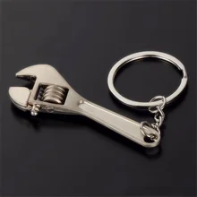 Mini herramientas llave y llavero de Metal de coche de alta calidad simulación llave inglesa llavero con anilla para llaves llavero joyería regalo