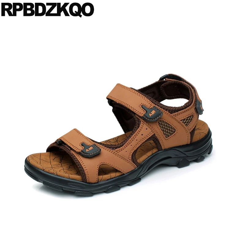 

Sandals Outdoor Strap Waterproof Designer Shoes Men High Quality Native Summer Open Toe Fashion Sport Leather Sneakers Brown