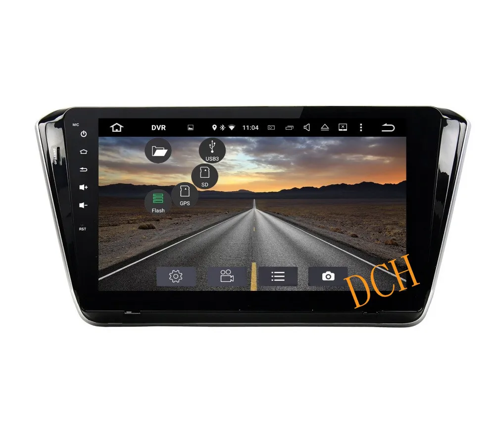 Best 10.1" Octa Core Android 9.0 eight core 64G ROM 4G RAM Car DVD Player for Skoda Superb 2015 2016  With GPS Radio WIFI  NAVIGATION 6