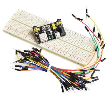 

MB102 830 point Bread Board+Special power module for bread Board+65 Multicolored Bread Line
