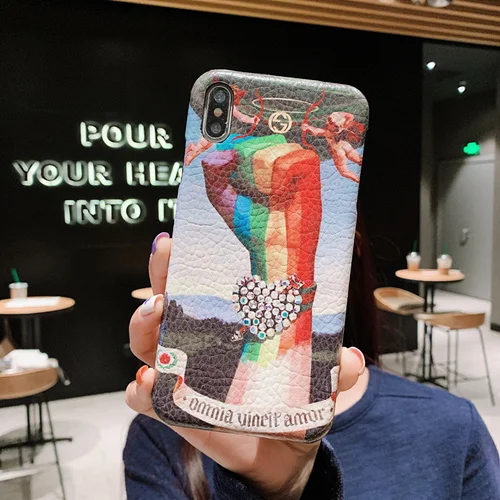 Модный брендовый чехол для iPhone X 8 Plus 6 6 S 7 Plus XR Xsmax роскошный классический ретро Goya полупакет жесткий чехол для телефона Funda - Цвет: B