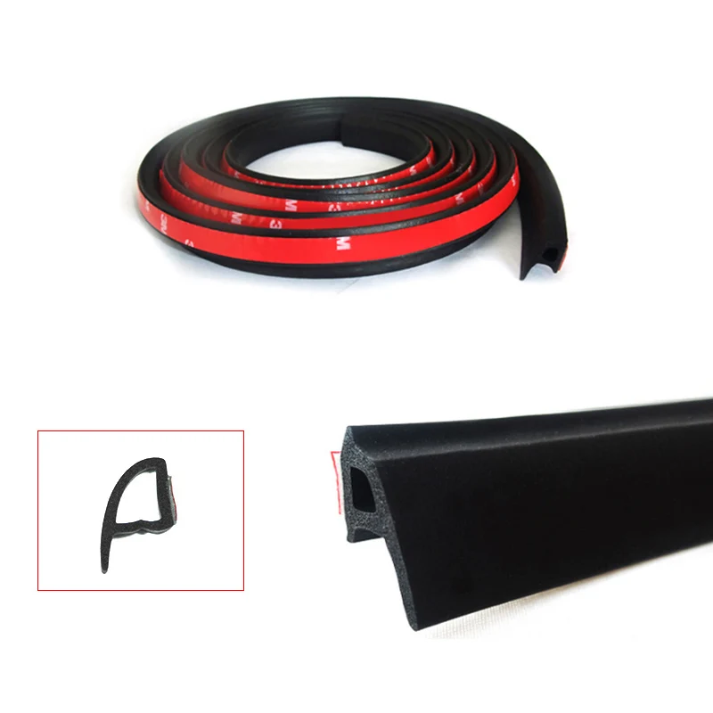 

EPDM Rubber P Type 2M 4M 8M Car Door Seal Strip Anti-Dust Soundproof Sealing Noise Insulation Goods Auto Interior Car Accessory