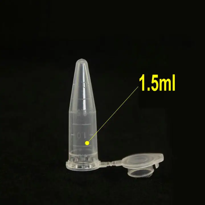 

500pcs/lot 1.5ml Affordable Clear Mark Printed Plastic Cone Centrifuge Tube with Scale line for kinds of Laboratory