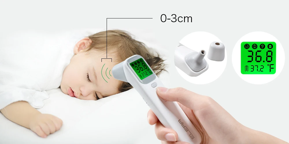 Детский термометр для лба и ушей, инфракрасный цифровой ЖК-дисплей для измерения тела, для детей и взрослых, инфракрасный бесконтактный термометр для детей