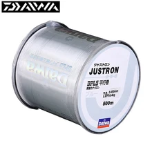 Daiwa linha de pesca de 500m e 100m, super forte, marca japonesa, nylon justron 2lbs-40lbs, 7 cores linha principal do monofilamento