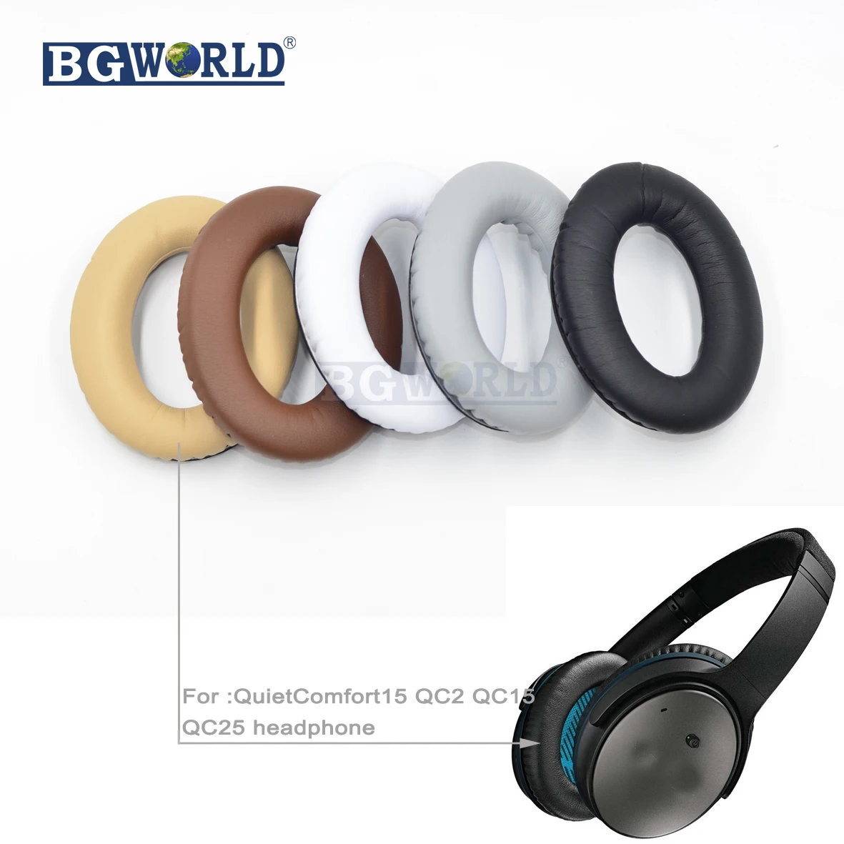 Сменные амбушюры из пеноматериала протеиновые для наушников Bose Quietcomfort 2 QC25 AE2 QC2