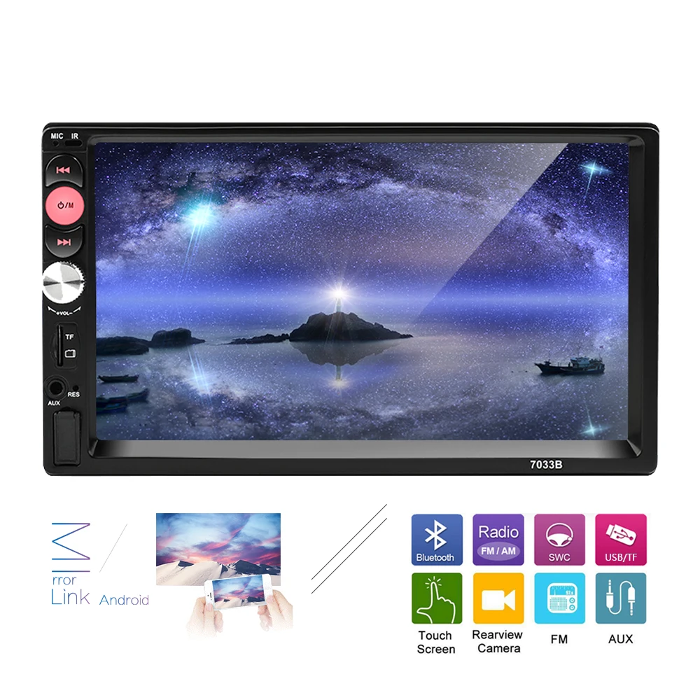 

LTBFM 2 din car radio 7" HD Player MP5 Touch Screen Digital Display Bluetooth USB SD Multimedia 2din Autoradio Rear View Camera