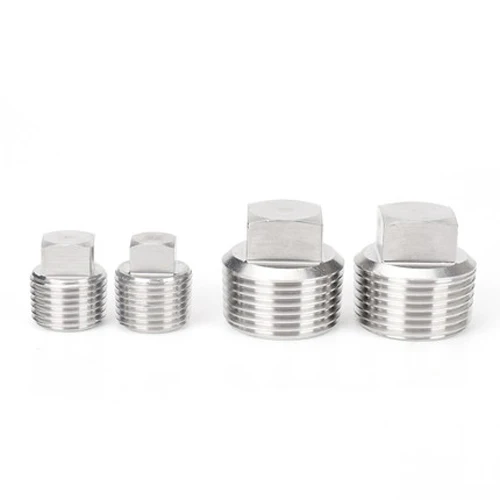 PT 1/8 1/4 3/8 1/2 3/4 1&quot 1-1/4 1-1/2 2&quot Stainless steel outer square head plug four corner grub screw oil plugs wire Nuts |