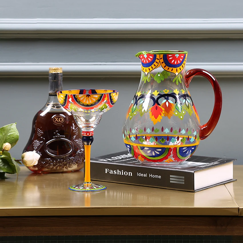 

Creative champagne glasses Goblet glass cup Set coloured drinking wine cups beer glass whiskey glass Bar Hotel party Drinkware