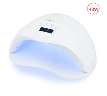 

Sun5 Plus Nail Dryer 48W LED UV Dual Lamp Fingernail Toenail Gels Nail Polish Curing Machine Nail Art Salon Infrared Auto Sensor