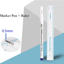 Татуировки Кожи Маркером 10 шт. для профессиональных бровей губ татуаж татуировки измерения положения маркером правитель Microblading