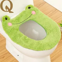 Сиденье для унитаза крышка коврик Ванная комната утеплитель для туалета, моющаяся ткань подогреватель сиденья для унитаза коврик мультфильм Плюшевый туалетный коврик утолщение сиденье для унитаза