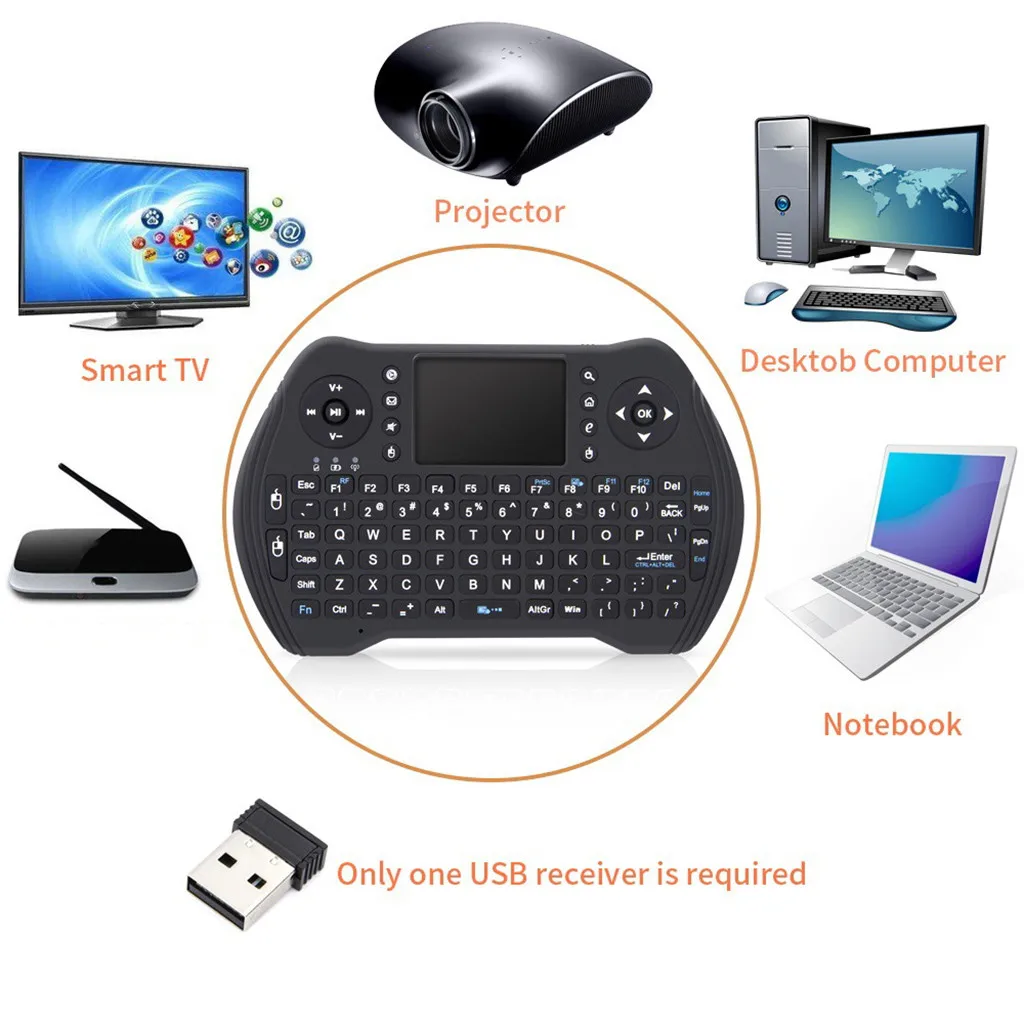 

Air Mouse MT10 2.4GHZ Mini Wireless Bluetooth Keyboard Touchpad Support Android Work Home Office Business trip laptop Keyboards