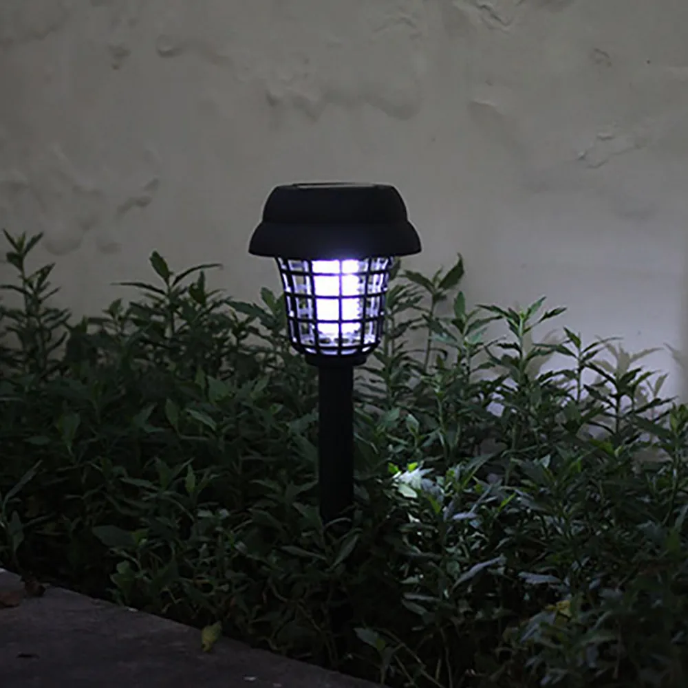 2 шт. светодиодный светильник на солнечных батареях, москитная ловушка для насекомых Zapper Killer, лампа для сада и улицы, Солнечная ловушка для москитов M50