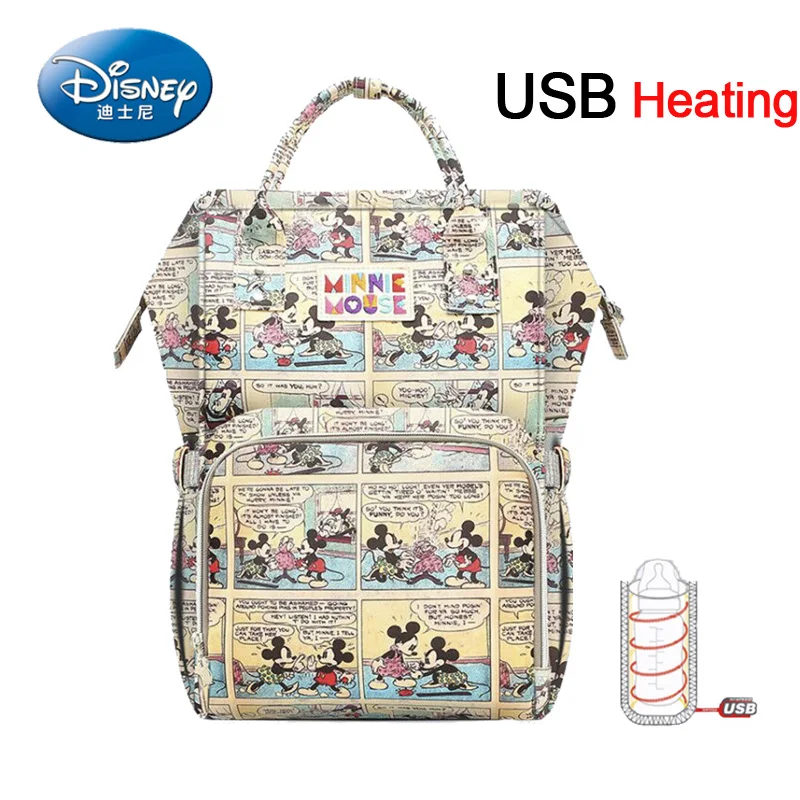 

Disney Bottle Feeding Insulation Bags USB Oxford Cloth Nappy Stroller Bag Backpack Waterproof Bolsa Maternidade Diaper Bag