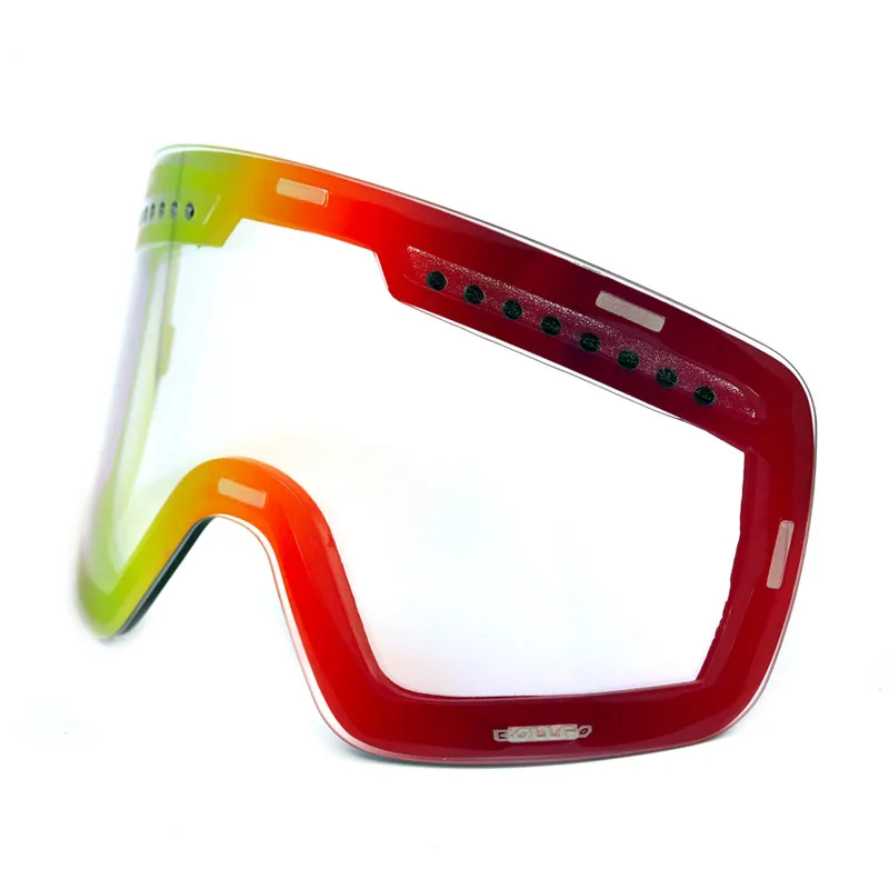 Магнитные двойные слоистые линзы, лыжные, противотуманные, UV400 очки для сноуборда, лыжные очки, очки для лыжных очков, мужские и женские - Цвет: Red2