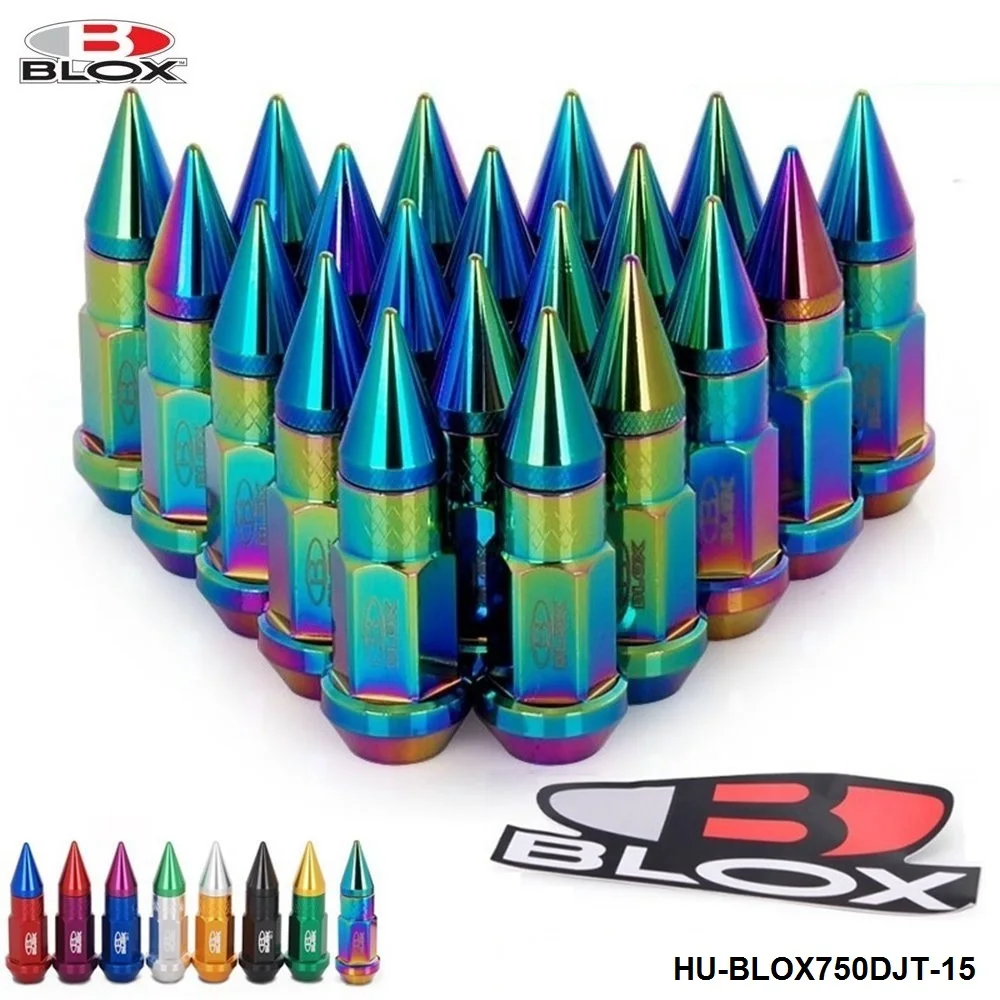 

20PC Blox 50MM M12X1.5 High Quality Aluminum Extended Tuner Wheels Rims Lug Nuts With Spike HU-BLOX750DJT-15