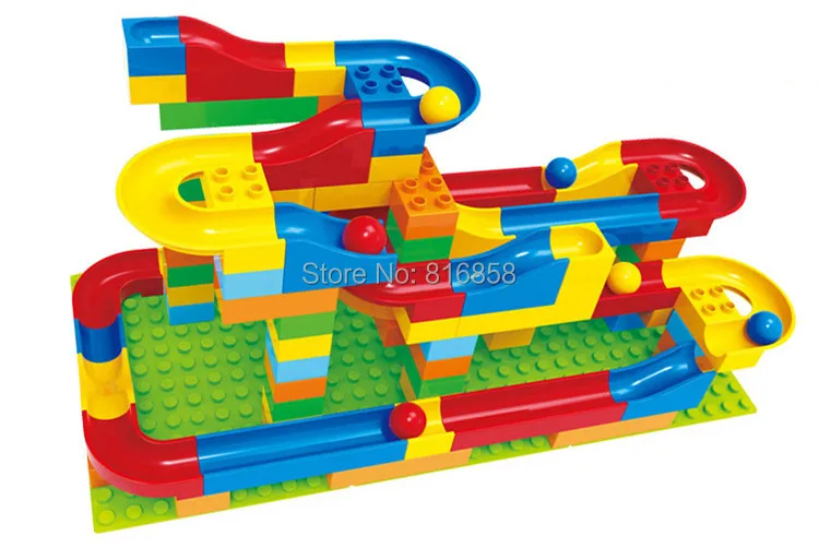 Crazy Fun Rolling Ball Building Blocks Compatible Marble Run Bricks Parts Accessories Educational DIY Toys