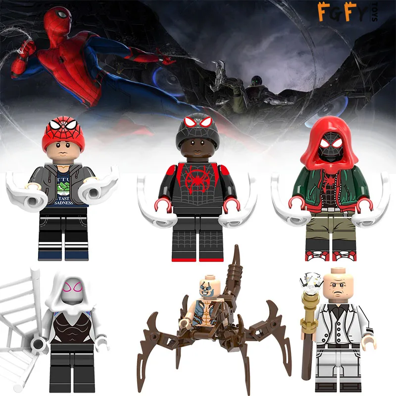 

2019 new SpiderMan Superheroes scorpion Thanos Thor Avenger Movie Figures Building Blocks Compatible Legoings toy for children