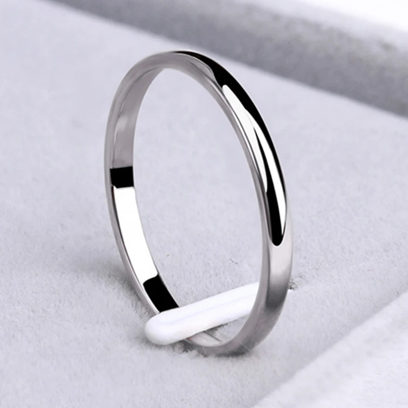 Anti-Allergy Simple Smooth Stainless Steel Ring-2